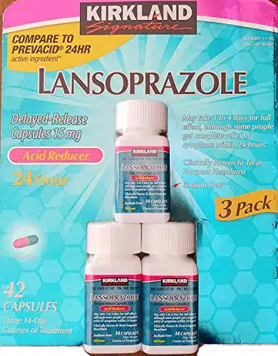 Kirkland Signature Lansoprazole Mg. Acid Reducer, Capsules