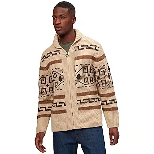 Pendleton, Men'S Original Westerley Sweater, Tanbrown, Large