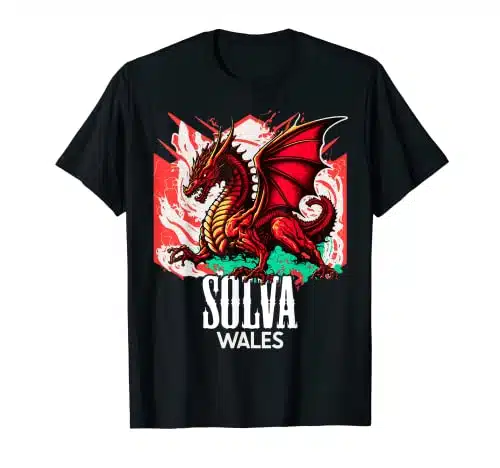 Solva Wales Welsh Flag Y Ddraig Goch Dragon T Shirt