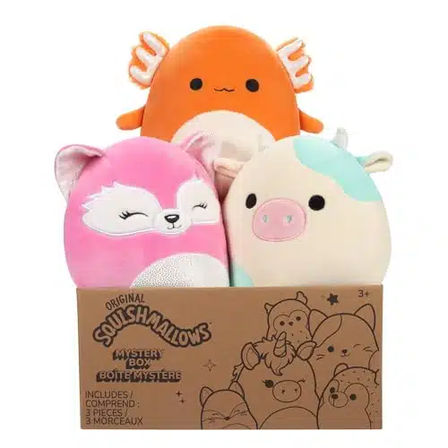 Squishmallows Official Kellytoy Plush Mystery Pack   Styles Will Vary In Surprise Box That Includes Three Plush