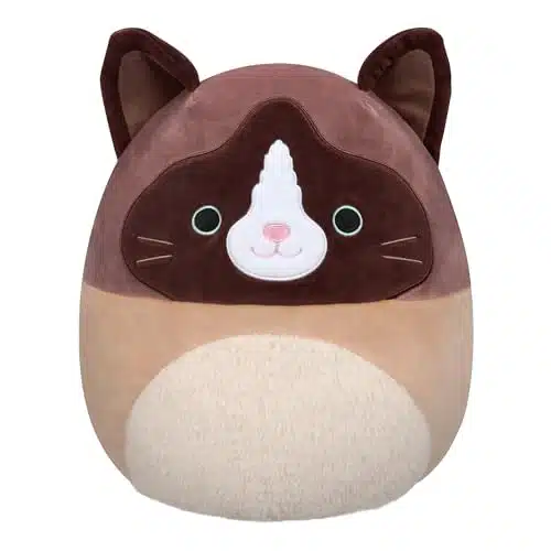 Squishmallows Original Inch Woodward Snowshoe Cat With Fuzzy Belly   Official Jazwares Large Plush