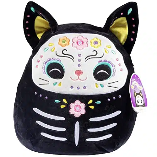 Squishmallows Zelina The Day Of Dead Cat   Officially Licensed Kellytoy Halloween Plush   Collectible Soft & Squishy Stuffed Animal Toy   Add To Your Squad   Gift For Kids, Gi