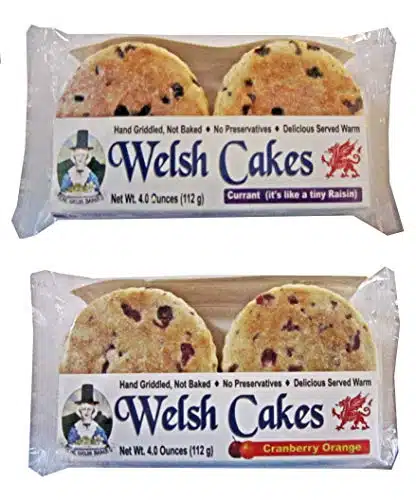 Welsh Baker Welsh Cakes   Flavor Variety Box   Hand Griddled   Cakes Total   Cakes Per Package   Currant And Cranberry Orange