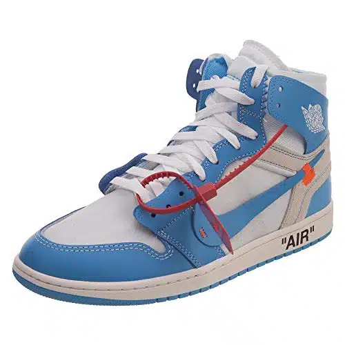 Nike Men'S Air Jordan Retro High Off White Unc, Whitedark Powder Bluecone,