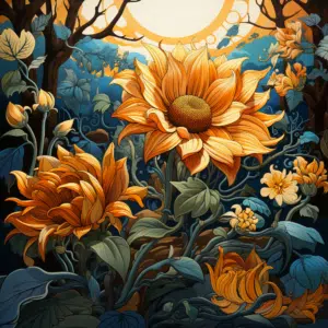 paintings of sunflowers