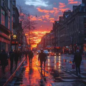 sunset glasgow